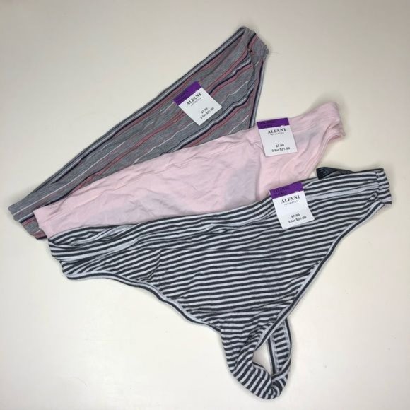 Alfani Ultra Soft Mix and Match Thong Set of 3 - Picture 1 of 11